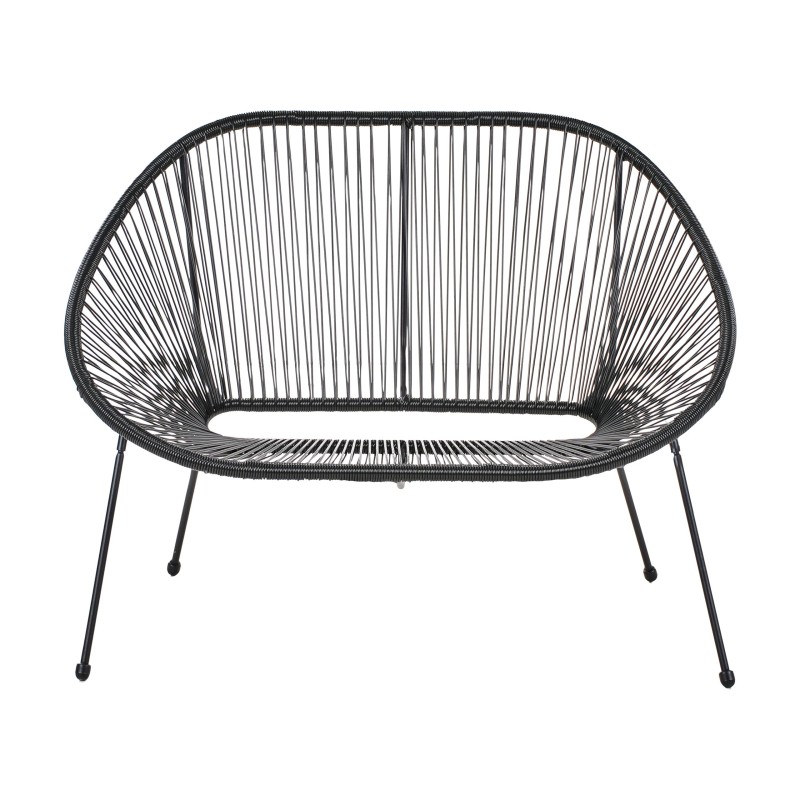 Ławka ogrodowa ACAPULCO II 113 cm Technorattan Czarny