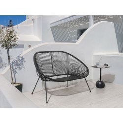 Ławka ogrodowa ACAPULCO II 113 cm Technorattan Czarny