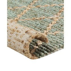 Dywan z juty 80 x 300 cm zielony z beżowym TELLIKAYA