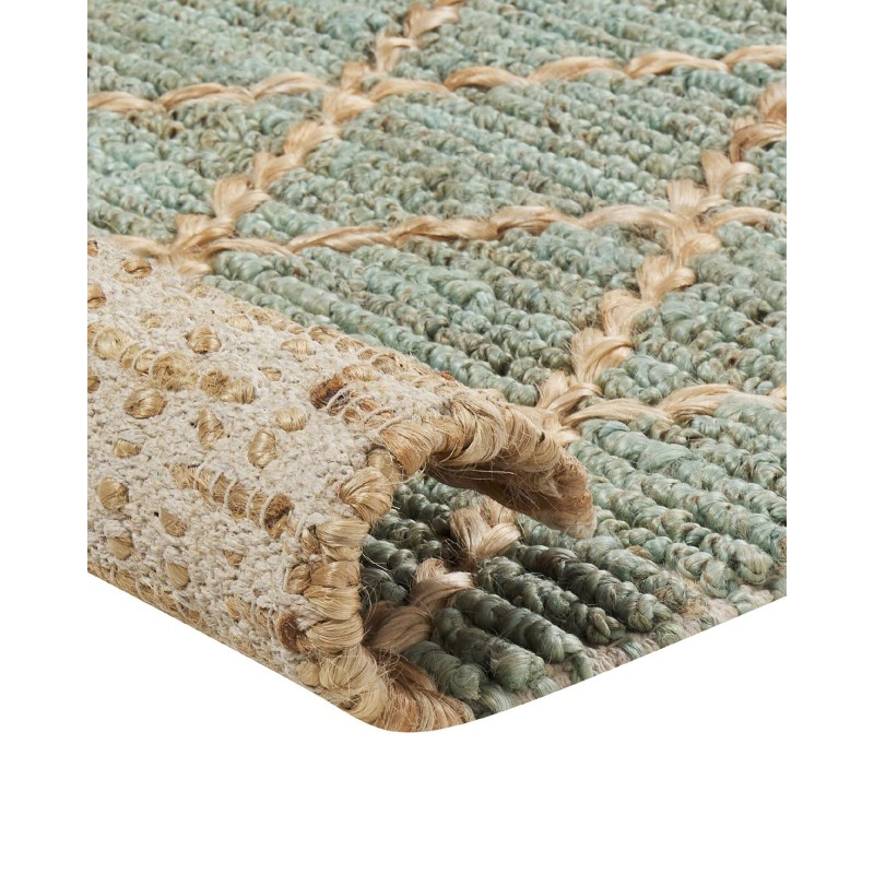 Dywan z juty 80 x 300 cm zielony z beżowym TELLIKAYA