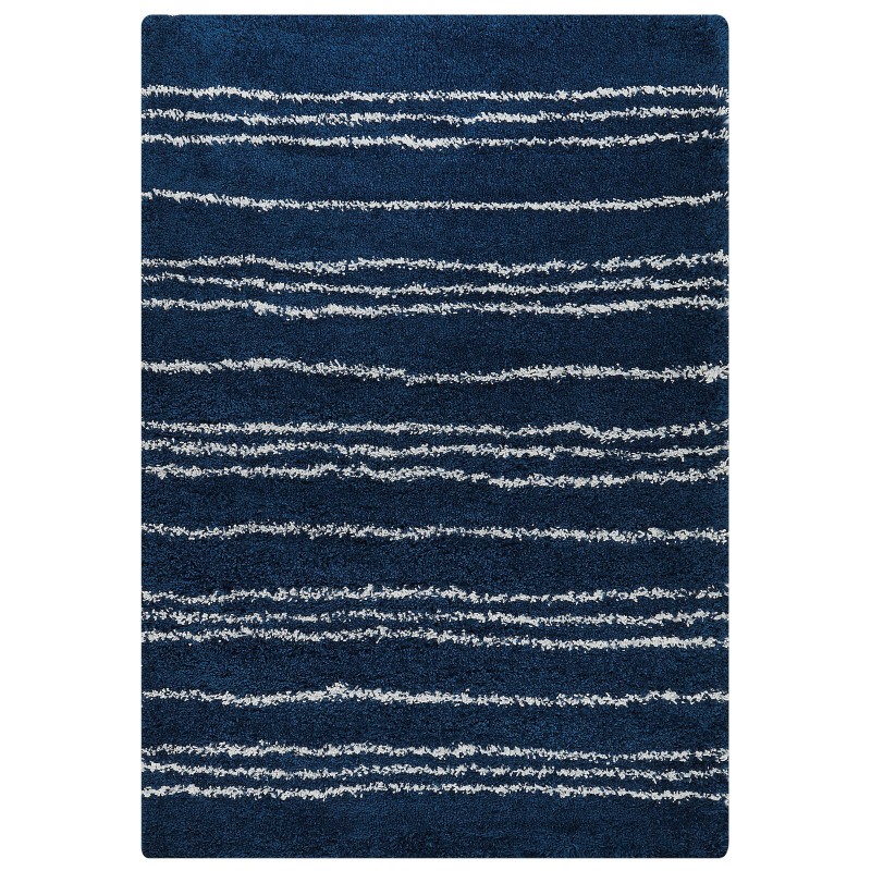 Dywan shaggy 160 x 230 cm niebieski z białym TASHIR