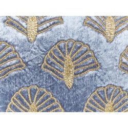 Zestaw 2 poduszek dekoracyjnych PANDOREA Welur 45 x 45 cm Fioletowy Wzór geometryczny