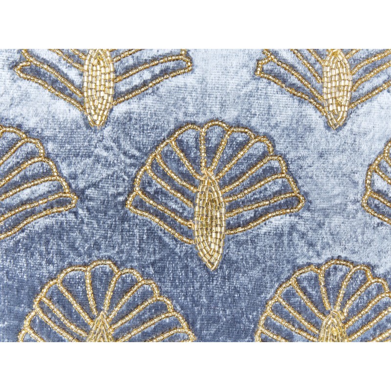 Zestaw 2 poduszek dekoracyjnych PANDOREA Welur 45 x 45 cm Fioletowy Wzór geometryczny