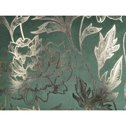 Zestaw 2 poduszek dekoracyjnych DAFFODIL Welur 45 x 45 cm Szmaragdowy Wzór kwiatowy