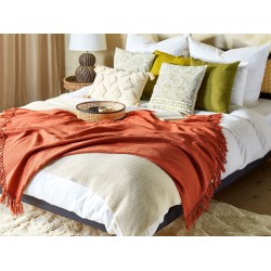 Koc YARSA Bawełna 125 x 150 cm Czerwony