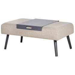 Narożnik ogrodowy ze stolikiem dla 4 osób SORRIVOLI Lewostronny Beżowy