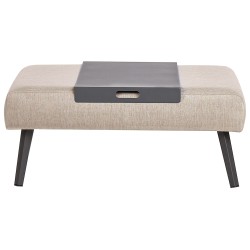 Narożnik ogrodowy ze stolikiem dla 4 osób SORRIVOLI Lewostronny Beżowy