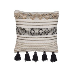 Poduszka dekoracyjna SAMBUCUS Bawełna 45 x 45 cm Beżowy Wzór geometryczny