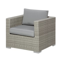 Zestaw ogrodowy ze stolikiem dla 8 osób XXL Prawostronny Modułowy Technorattan Szary