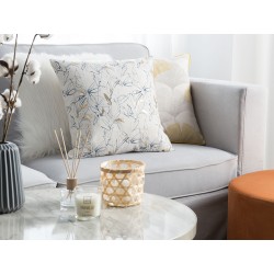 Zestaw 2 poduszek dekoracyjnych ARBOR 45 x 45 cm Beżowy Wzór kwiatowy