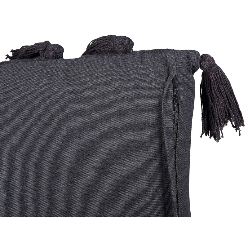 Zestaw 2 poduszek dekoracyjnych LYTHRUM Bawełna 45 x 45 cm Czarny Jednolity