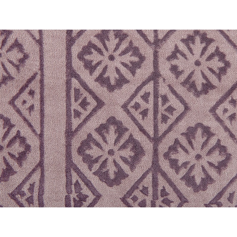 Poduszka dekoracyjna SILYBUM Welur 45 x 45 cm Różowy Wzór geometryczny