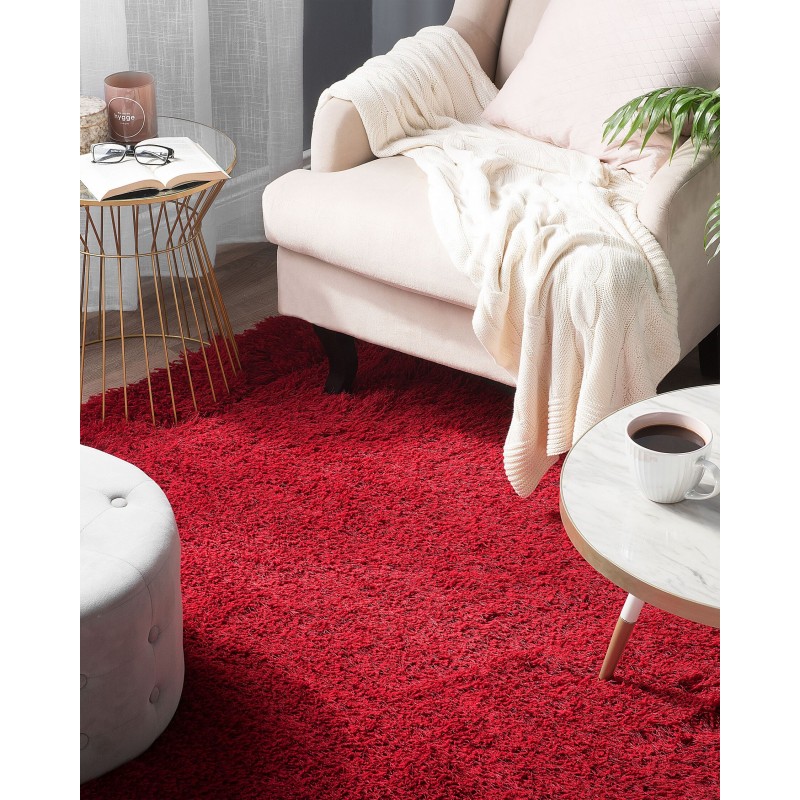Dywan shaggy 160 x 230 cm czerwony CIDE