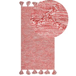 Dywan bawełniany 80 x 150 cm czerwony NIGDE