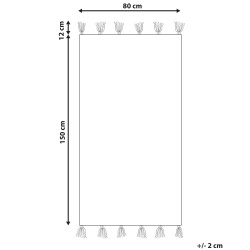 Dywan bawełniany 80 x 150 cm czerwony NIGDE