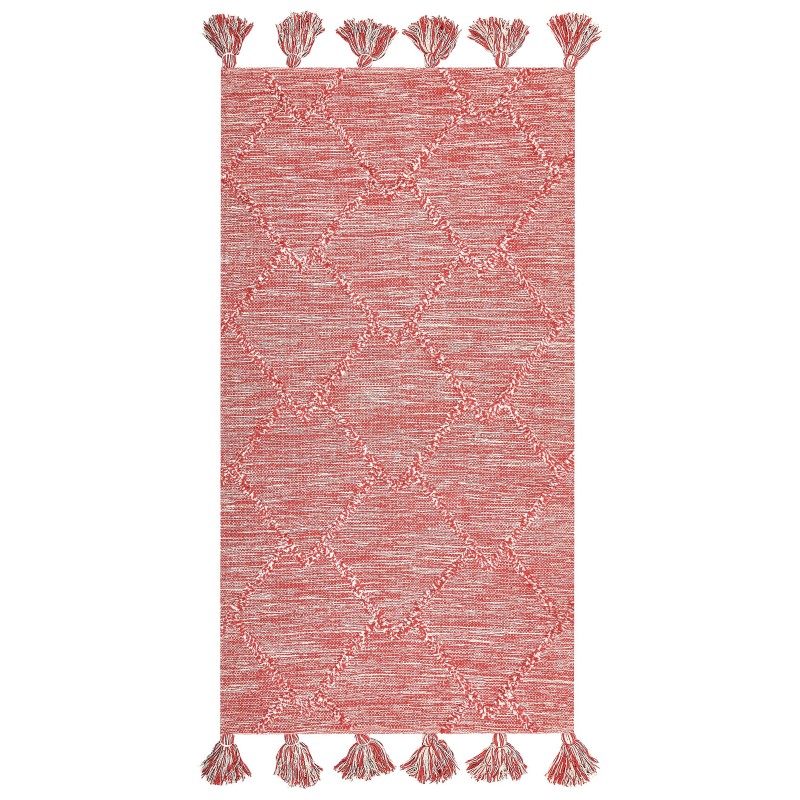 Dywan bawełniany 80 x 150 cm czerwony NIGDE