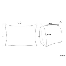 2 bawełniane poduszki dla dzieci z motywem alfabetu 30 x 50 cm wielokolorowe ASARUM