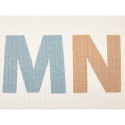 2 bawełniane poduszki dla dzieci z motywem alfabetu 30 x 50 cm wielokolorowe ASARUM