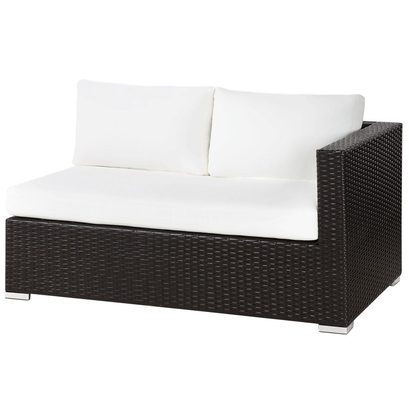 Zestaw ogrodowy ze stolikiem dla 8 osób XXL Prawostronny Modułowy Technorattan Ciemnobrązowy