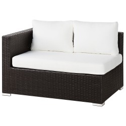 Zestaw ogrodowy ze stolikiem dla 8 osób XXL Prawostronny Modułowy Technorattan Ciemnobrązowy