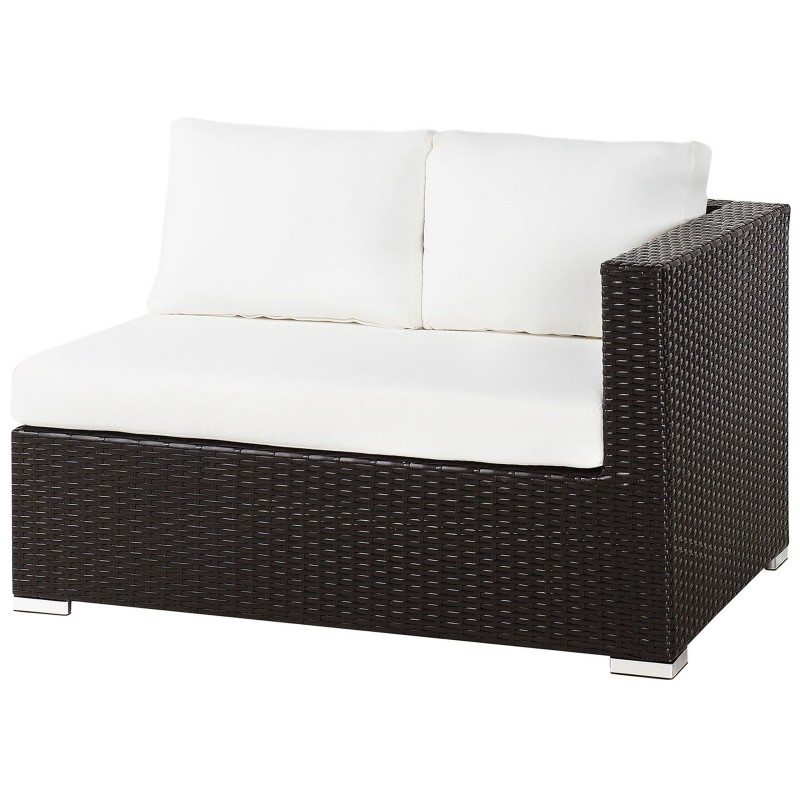 Zestaw ogrodowy ze stolikiem dla 8 osób XXL Prawostronny Modułowy Technorattan Ciemnobrązowy