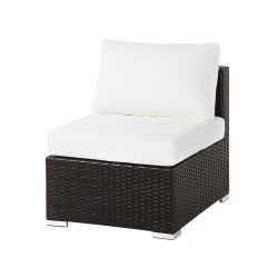 Zestaw ogrodowy ze stolikiem dla 8 osób XXL Prawostronny Modułowy Technorattan Ciemnobrązowy