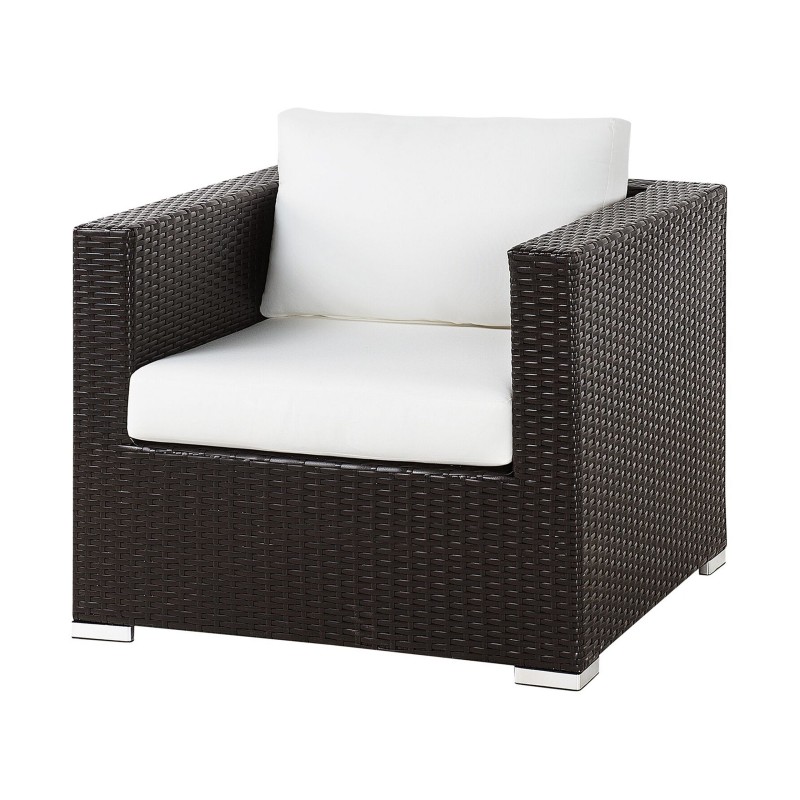 Zestaw ogrodowy ze stolikiem dla 8 osób XXL Prawostronny Modułowy Technorattan Ciemnobrązowy