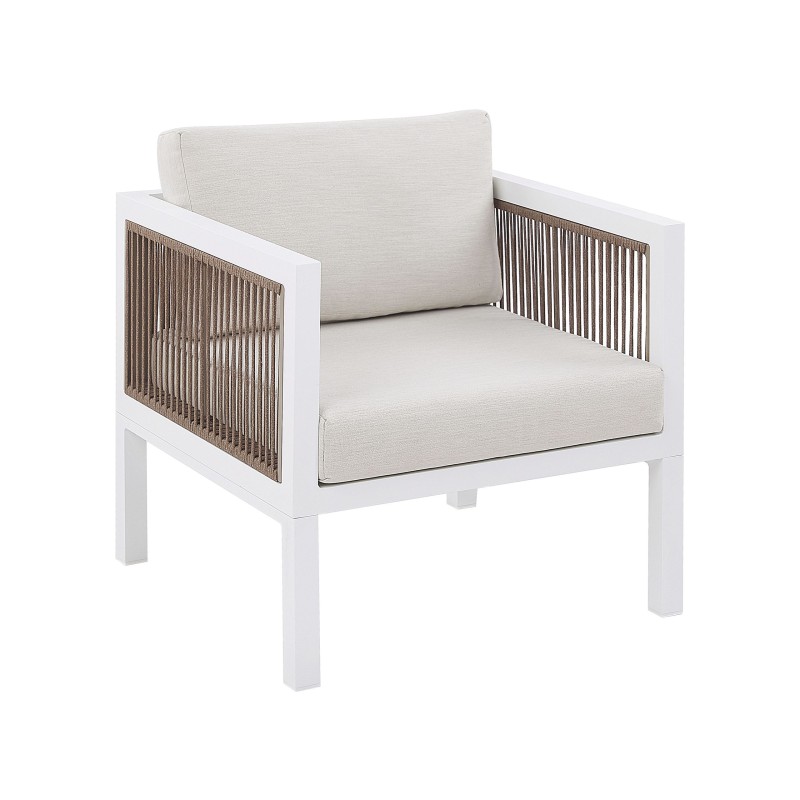 Zestaw ogrodowy ze stolikiem dla 5 osób BORELLO Metal Biały