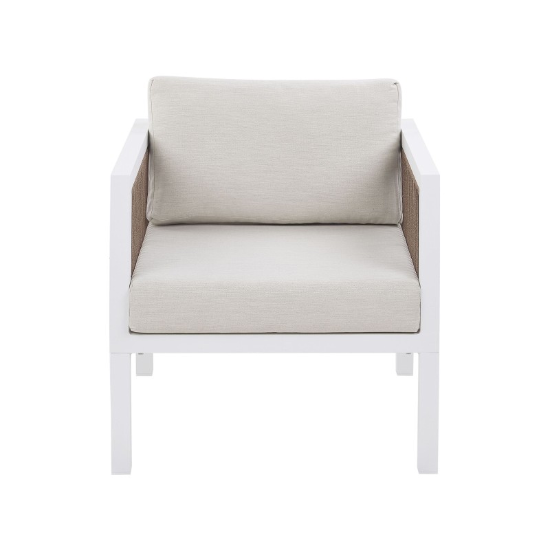 Zestaw ogrodowy ze stolikiem dla 5 osób BORELLO Metal Biały