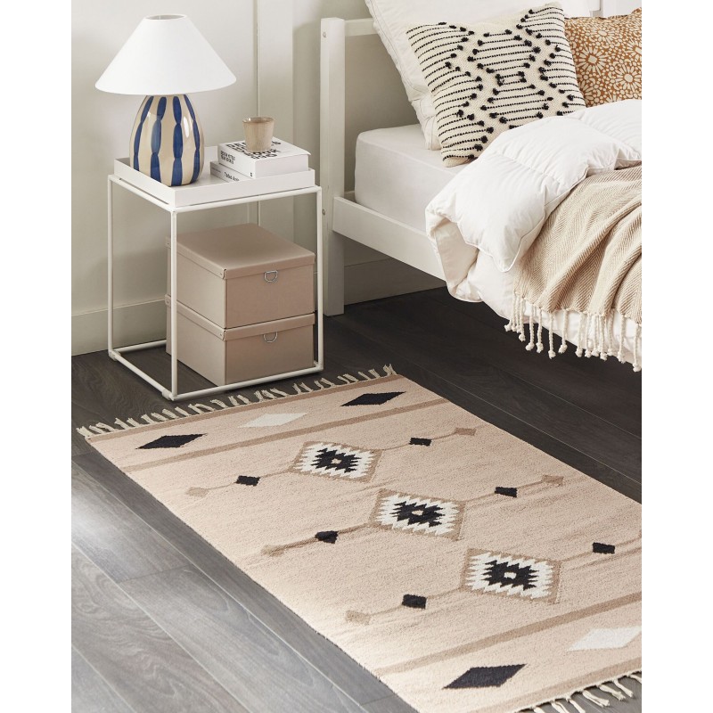 Dywan bawełniany kilim 80 x 150 cm wielokolorowy BERDIK