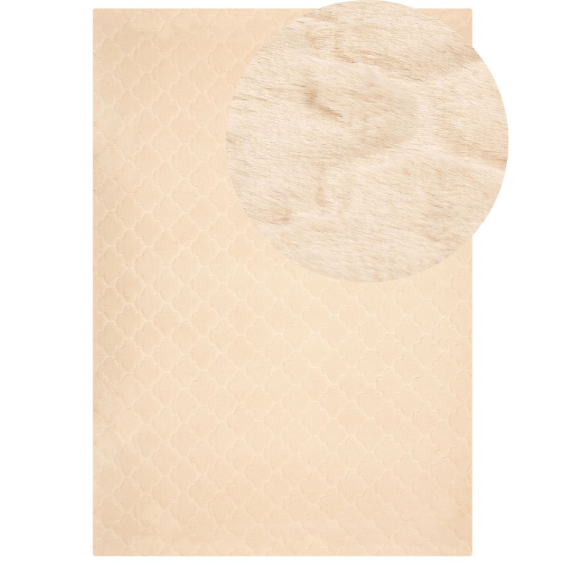 Dywan sztuczne futro królika 160 x 230 cm beżowy GHARO