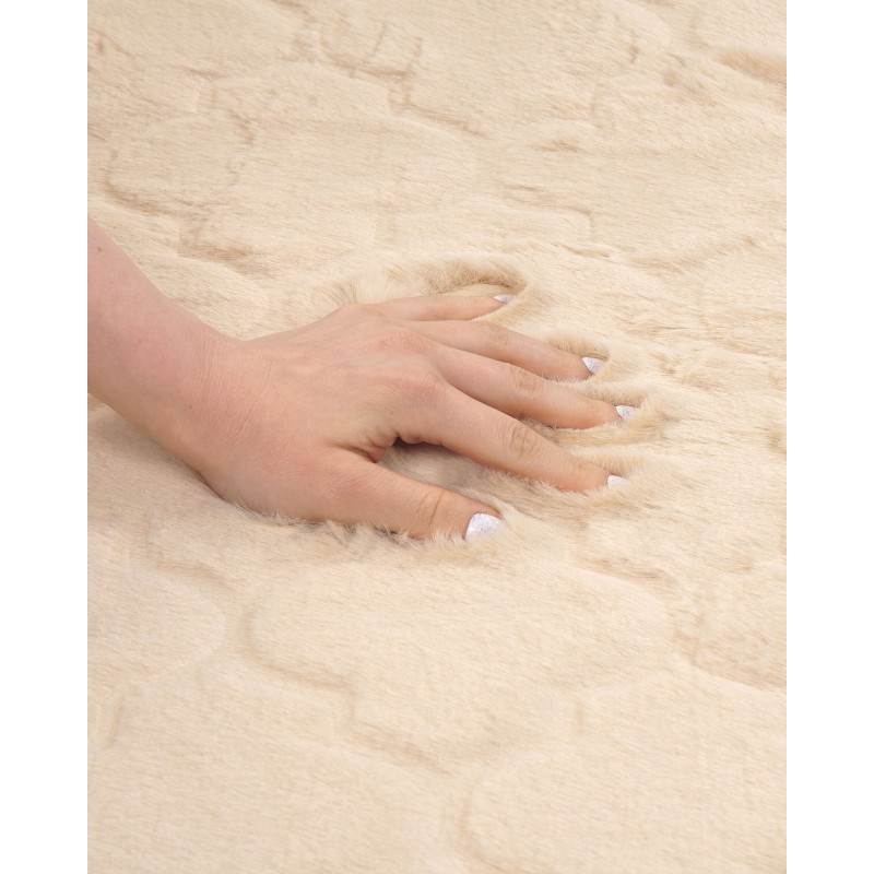 Dywan sztuczne futro królika 160 x 230 cm beżowy GHARO