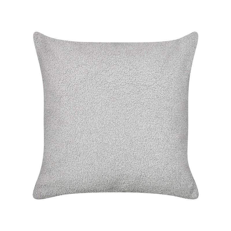 Zestaw 2 poduszek dekoracyjnych LEUZEA Boucle 45 x 45 cm Szary Jednolity