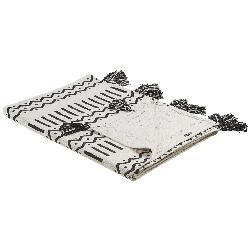 Koc UNNAO Bawełna 130 x 180 cm Biały