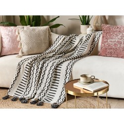 Koc UNNAO Bawełna 130 x 180 cm Biały