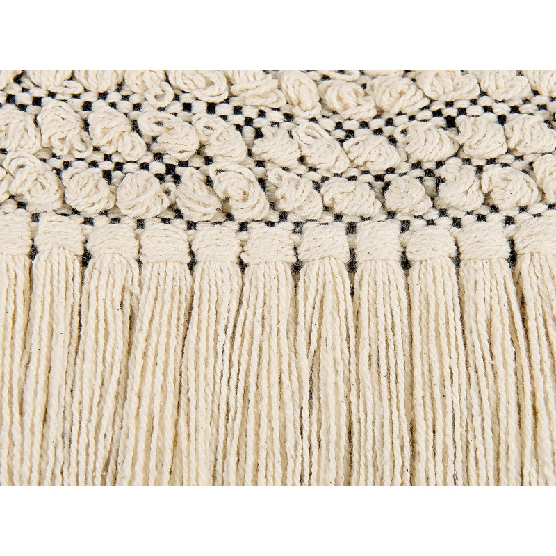 Poduszka dekoracyjna IRESINE Bawełna 45 x 45 cm Beżowy Wzór geometryczny