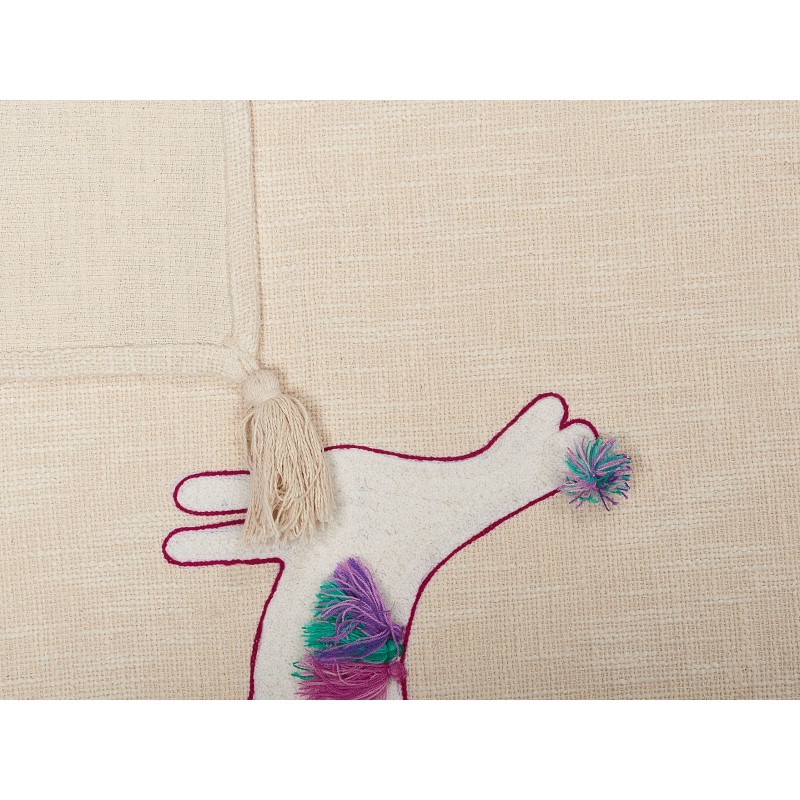 Koc NANDYAL Bawełna 130 x 180 cm Beżowy