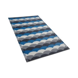 Dywan na zewnątrz 90 x 180 cm szaro-niebieski BELLARY