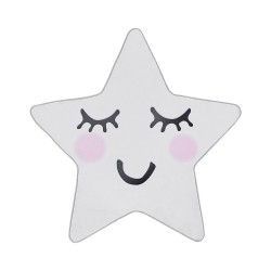 Dywan dziecięcy kształt gwiazdy 120 x 120 cm biały SIRIUS