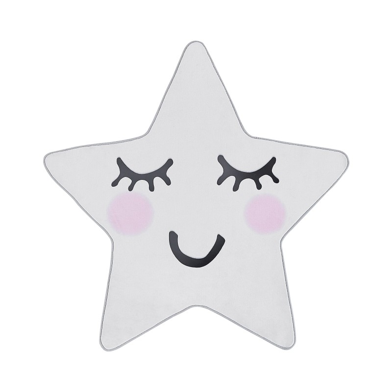 Dywan dziecięcy kształt gwiazdy 120 x 120 cm biały SIRIUS