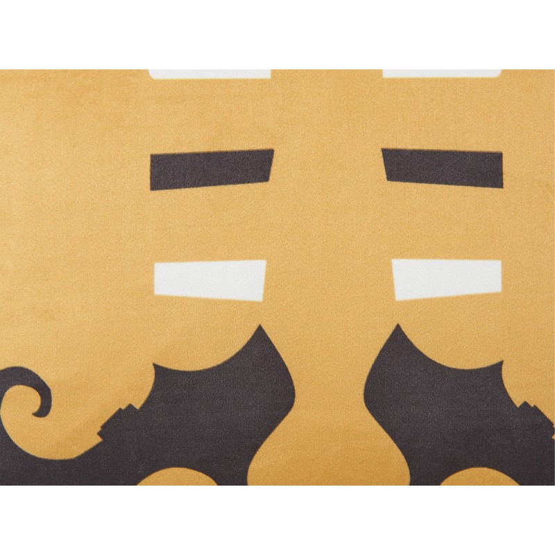 Zestaw 2 poduszek dekoracyjnych COVASNA Welur 45 x 45 cm Pomarańczowy Wzór abstrakcyjny