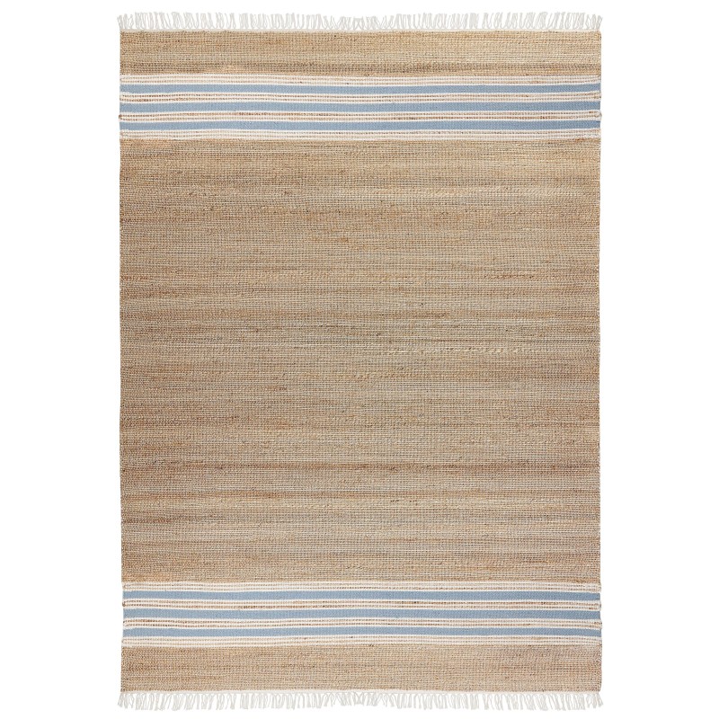 Dywan z juty 160 x 230 cm beżowo-niebieski MIRZA