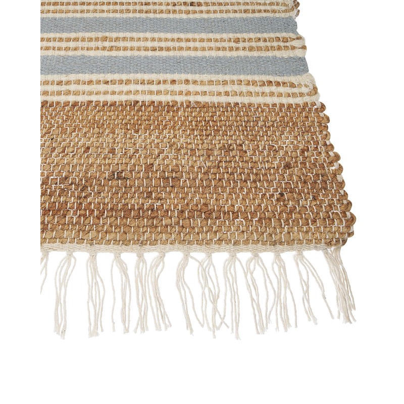 Dywan z juty 160 x 230 cm beżowo-niebieski MIRZA