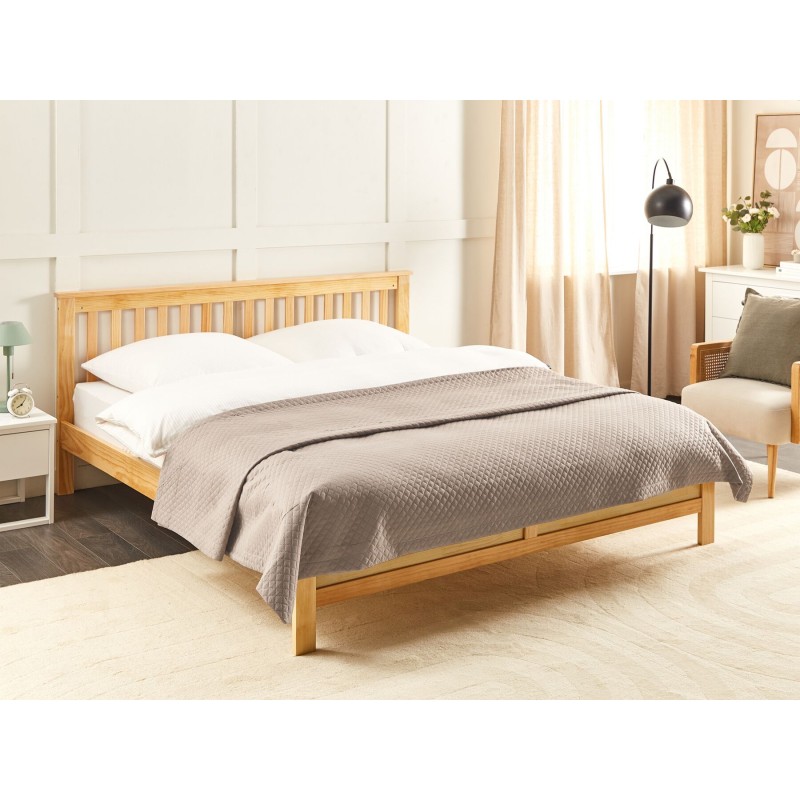 Narzuta na łóżko NAPE 200 x 220 cm Beżowoszary