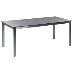 Stół ogrodowy COSOLETO 180 cm 90 cm Szkło Czarny