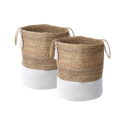 Zestaw 2 koszy GAJAR Juta Biały