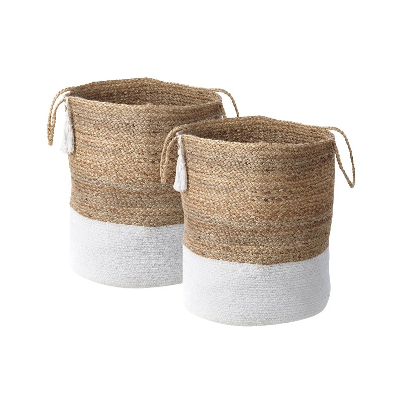 Zestaw 2 koszy GAJAR Juta Biały