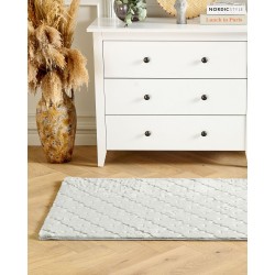 Dywan sztuczne futro królika 80 x 150 cm jasnoszary GHARO