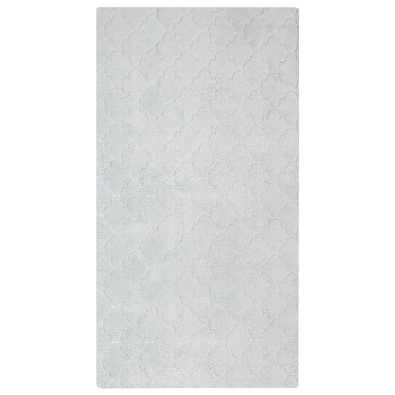 Dywan sztuczne futro królika 80 x 150 cm jasnoszary GHARO