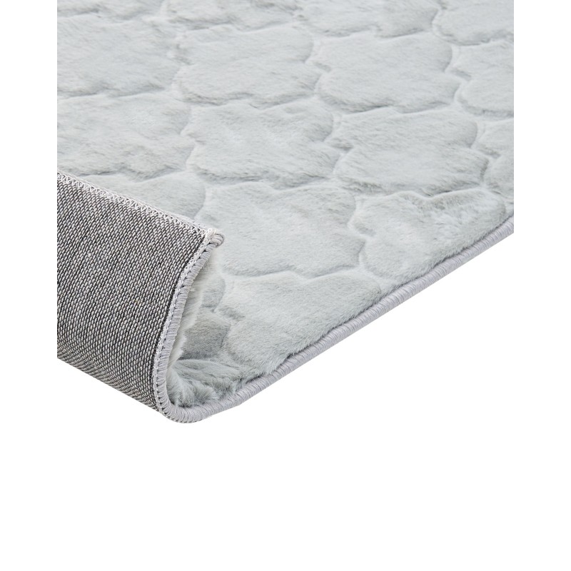 Dywan sztuczne futro królika 80 x 150 cm jasnoszary GHARO